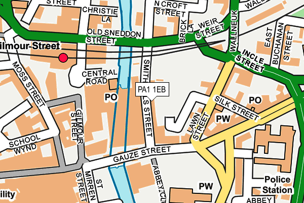 PA1 1EB map - OS OpenMap – Local (Ordnance Survey)