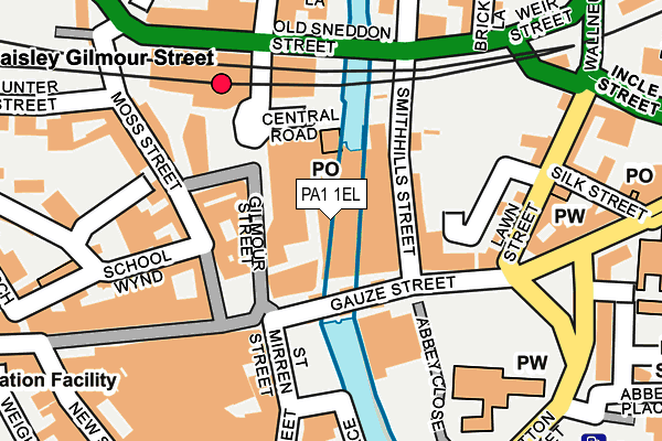 PA1 1EL map - OS OpenMap – Local (Ordnance Survey)