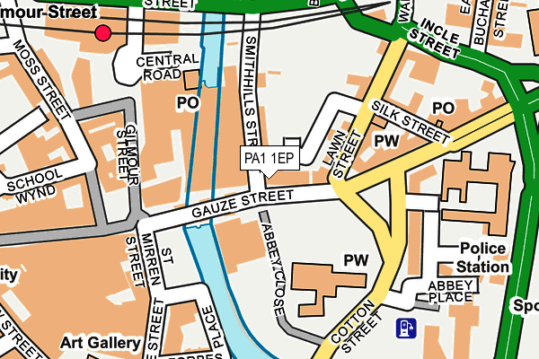 PA1 1EP map - OS OpenMap – Local (Ordnance Survey)