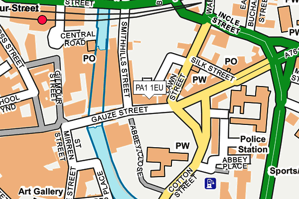 PA1 1EU map - OS OpenMap – Local (Ordnance Survey)