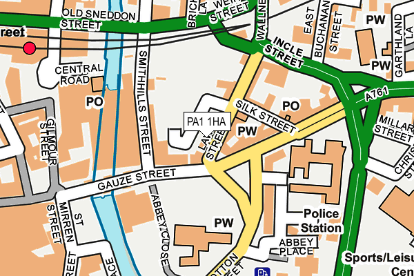 PA1 1HA map - OS OpenMap – Local (Ordnance Survey)