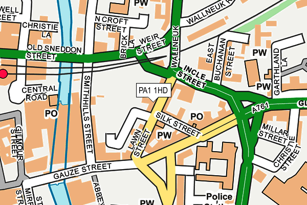 PA1 1HD map - OS OpenMap – Local (Ordnance Survey)
