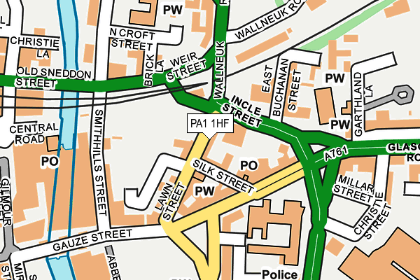 PA1 1HF map - OS OpenMap – Local (Ordnance Survey)