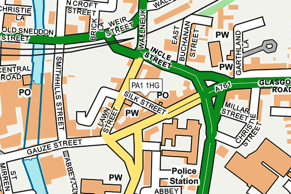 PA1 1HG map - OS OpenMap – Local (Ordnance Survey)