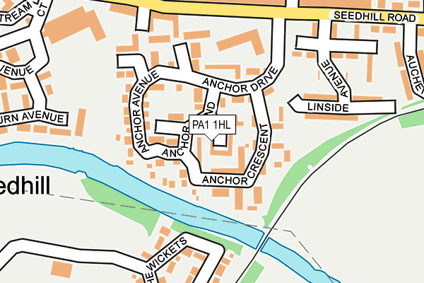 PA1 1HL map - OS OpenMap – Local (Ordnance Survey)