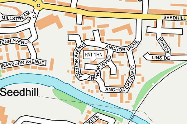 PA1 1HN map - OS OpenMap – Local (Ordnance Survey)