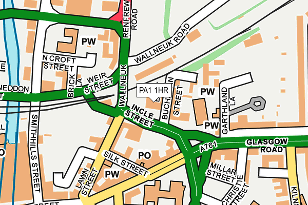 PA1 1HR map - OS OpenMap – Local (Ordnance Survey)