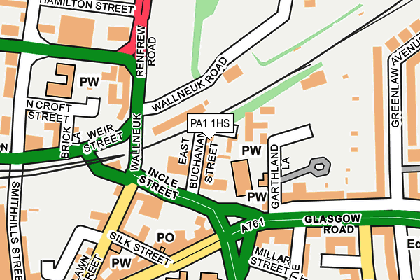 PA1 1HS map - OS OpenMap – Local (Ordnance Survey)