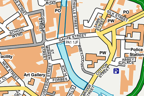 PA1 1JF map - OS OpenMap – Local (Ordnance Survey)