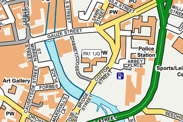 PA1 1JG map - OS OpenMap – Local (Ordnance Survey)