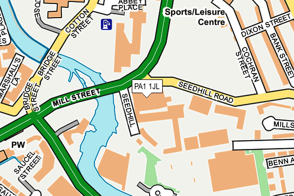 PA1 1JL map - OS OpenMap – Local (Ordnance Survey)