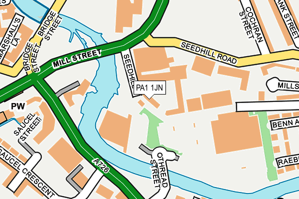PA1 1JN map - OS OpenMap – Local (Ordnance Survey)