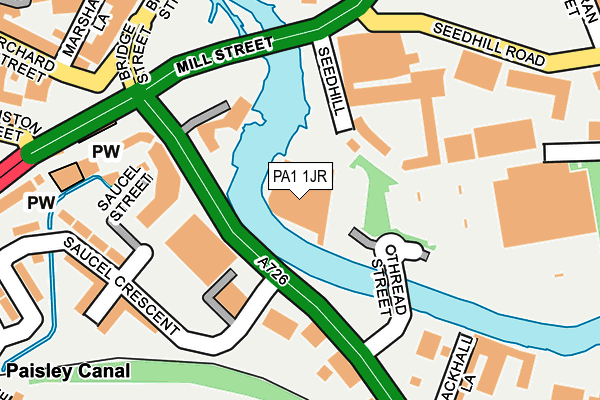 PA1 1JR map - OS OpenMap – Local (Ordnance Survey)