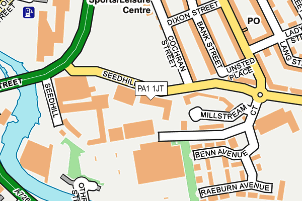 PA1 1JT map - OS OpenMap – Local (Ordnance Survey)
