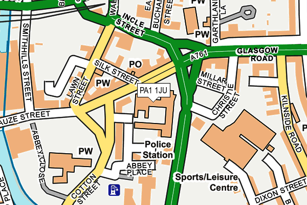 PA1 1JU map - OS OpenMap – Local (Ordnance Survey)