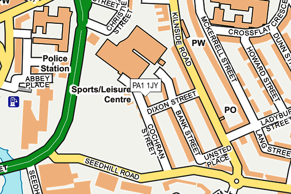 PA1 1JY map - OS OpenMap – Local (Ordnance Survey)