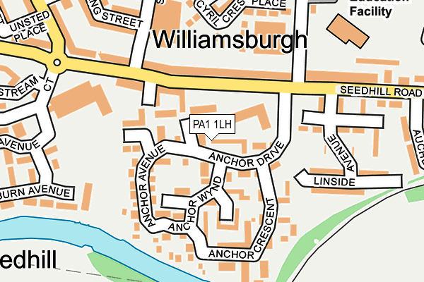 PA1 1LH map - OS OpenMap – Local (Ordnance Survey)