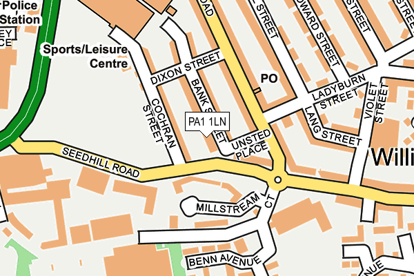 PA1 1LN map - OS OpenMap – Local (Ordnance Survey)