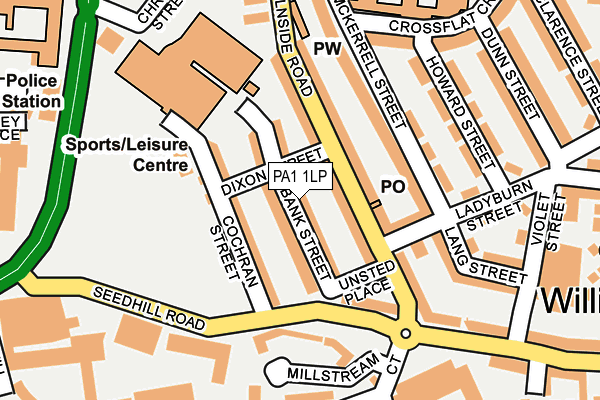 PA1 1LP map - OS OpenMap – Local (Ordnance Survey)