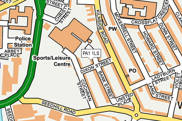 PA1 1LS map - OS OpenMap – Local (Ordnance Survey)