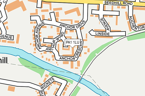 PA1 1LU map - OS OpenMap – Local (Ordnance Survey)