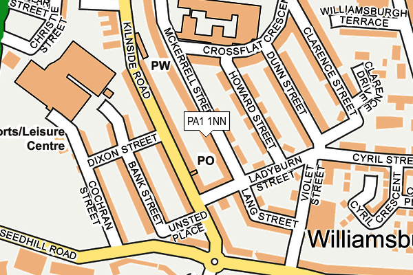 PA1 1NN map - OS OpenMap – Local (Ordnance Survey)