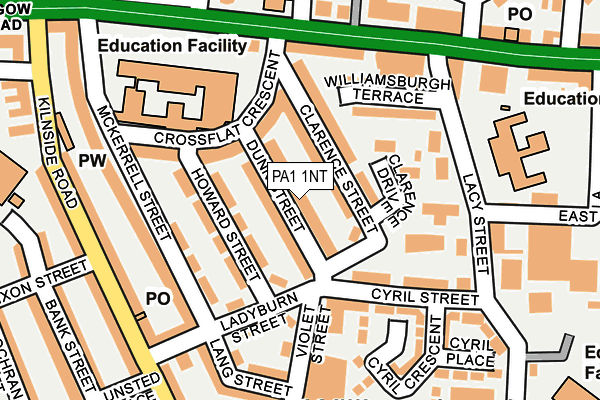 PA1 1NT map - OS OpenMap – Local (Ordnance Survey)