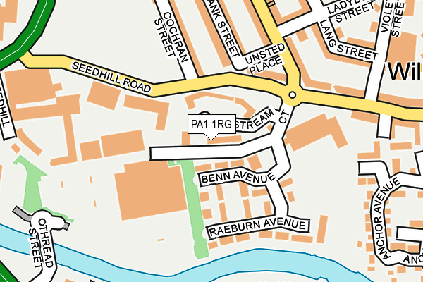 PA1 1RG map - OS OpenMap – Local (Ordnance Survey)