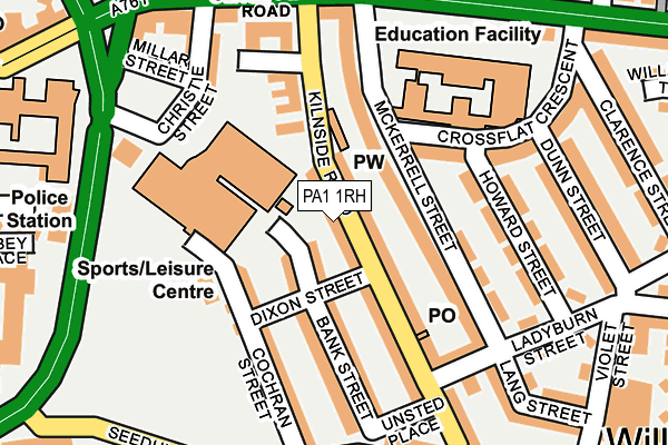 PA1 1RH map - OS OpenMap – Local (Ordnance Survey)