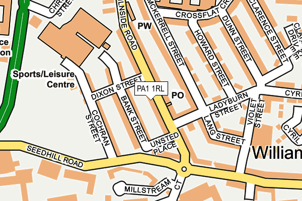 PA1 1RL map - OS OpenMap – Local (Ordnance Survey)