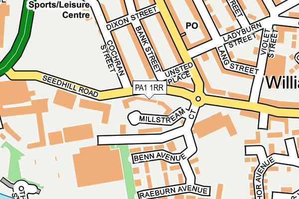 PA1 1RR map - OS OpenMap – Local (Ordnance Survey)