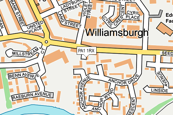 PA1 1RX map - OS OpenMap – Local (Ordnance Survey)