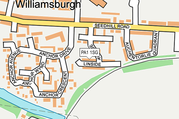 PA1 1SG map - OS OpenMap – Local (Ordnance Survey)