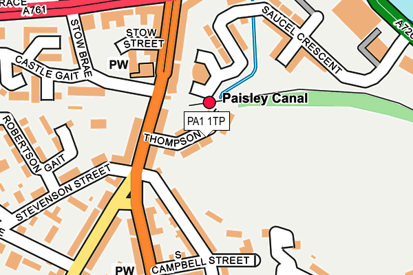 PA1 1TP map - OS OpenMap – Local (Ordnance Survey)