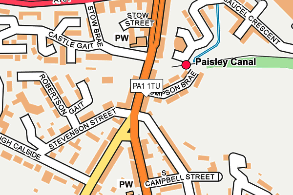 PA1 1TU map - OS OpenMap – Local (Ordnance Survey)