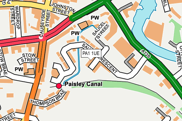 PA1 1UE map - OS OpenMap – Local (Ordnance Survey)