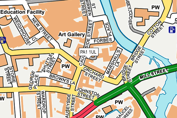 PA1 1UL map - OS OpenMap – Local (Ordnance Survey)