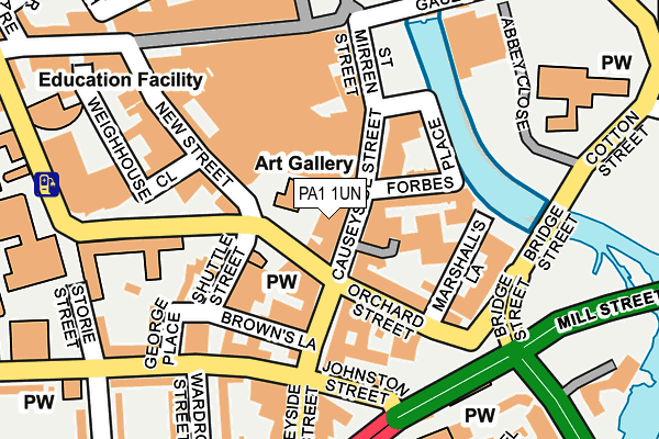 PA1 1UN map - OS OpenMap – Local (Ordnance Survey)
