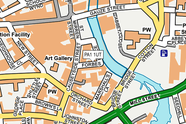 PA1 1UT map - OS OpenMap – Local (Ordnance Survey)