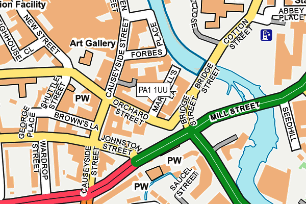 PA1 1UU map - OS OpenMap – Local (Ordnance Survey)