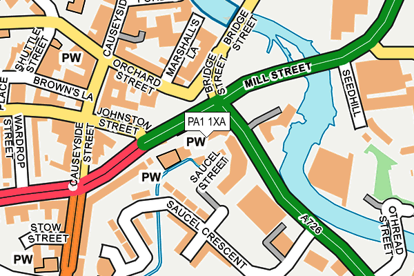 PA1 1XA map - OS OpenMap – Local (Ordnance Survey)
