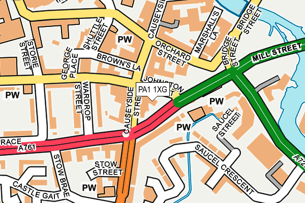 PA1 1XG map - OS OpenMap – Local (Ordnance Survey)