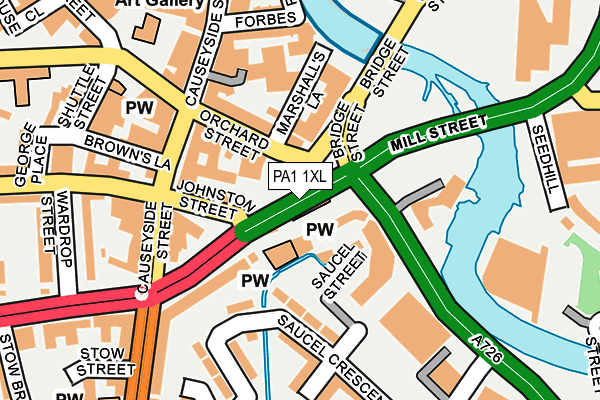 PA1 1XL map - OS OpenMap – Local (Ordnance Survey)