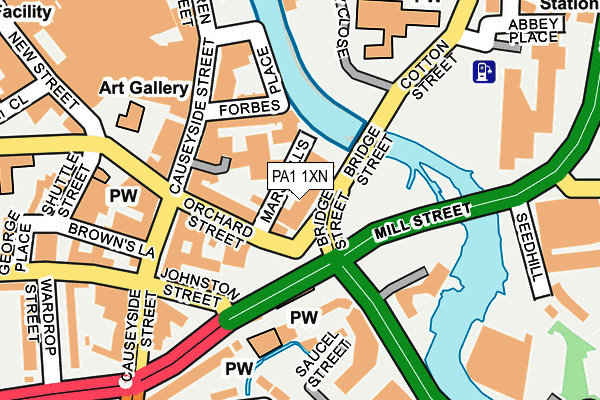 PA1 1XN map - OS OpenMap – Local (Ordnance Survey)