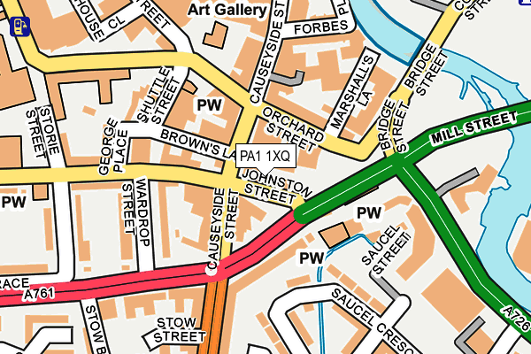 PA1 1XQ map - OS OpenMap – Local (Ordnance Survey)