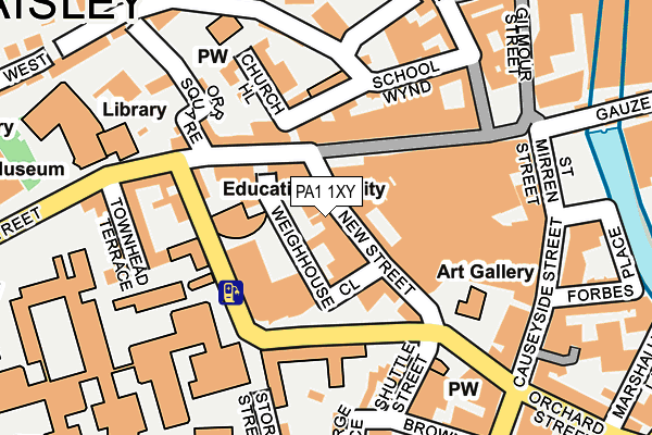 PA1 1XY map - OS OpenMap – Local (Ordnance Survey)