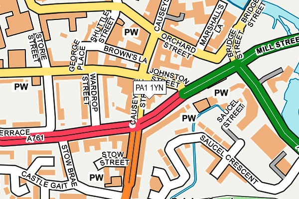 PA1 1YN map - OS OpenMap – Local (Ordnance Survey)
