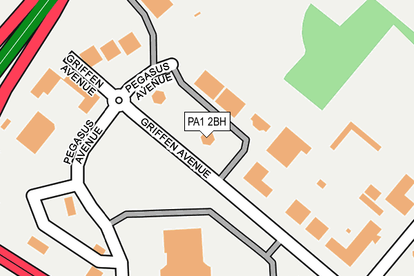 PA1 2BH map - OS OpenMap – Local (Ordnance Survey)