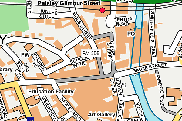 PA1 2DB map - OS OpenMap – Local (Ordnance Survey)