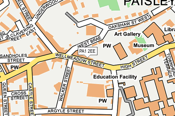 PA1 2EE map - OS OpenMap – Local (Ordnance Survey)